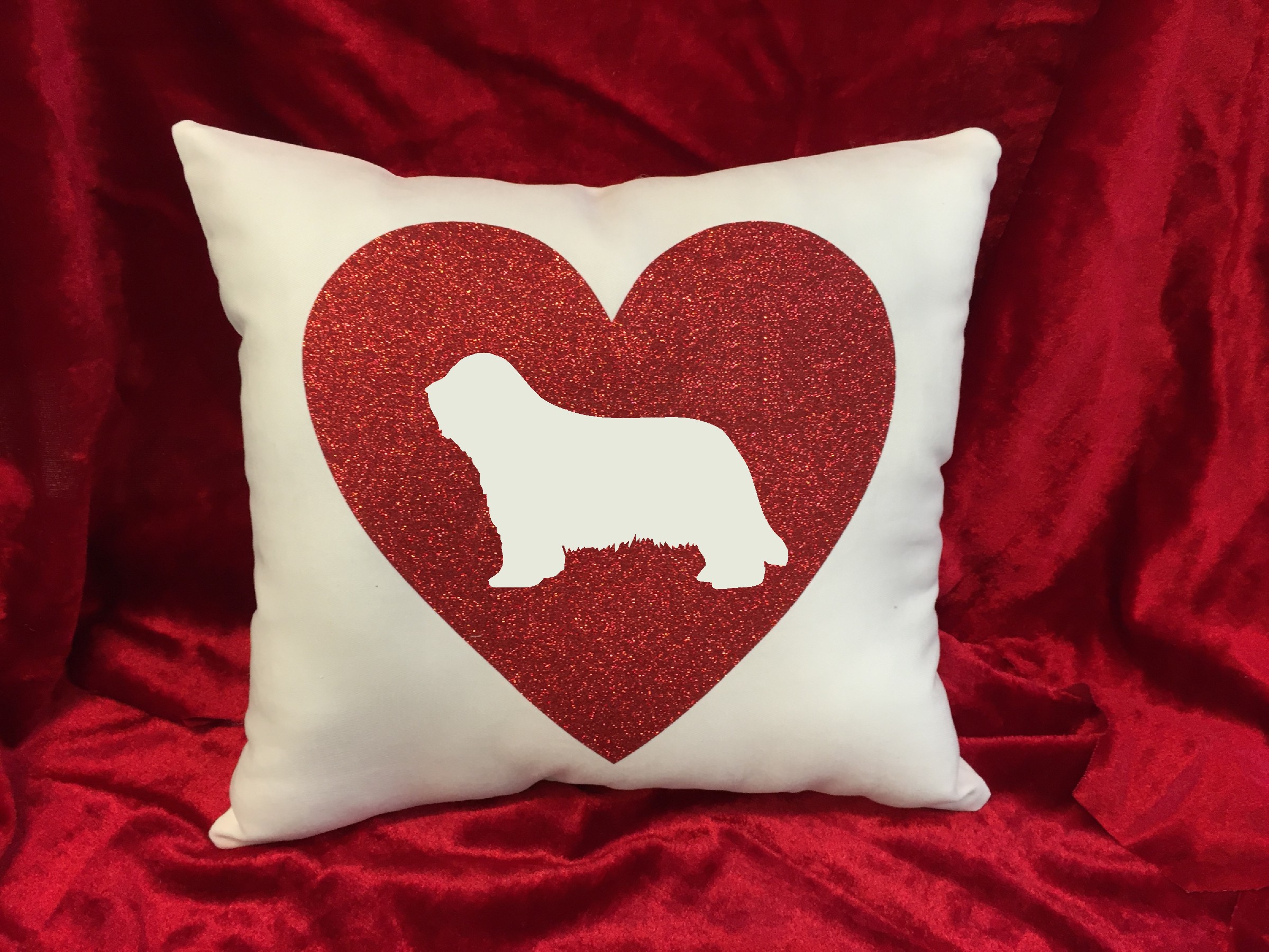 Dogs - Throw Pillow - Bearded Collie